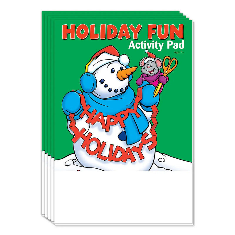 Holiday Fun - Kids Mini Activity Pads - 5.25" x 7.75" (Min.Qty 50)