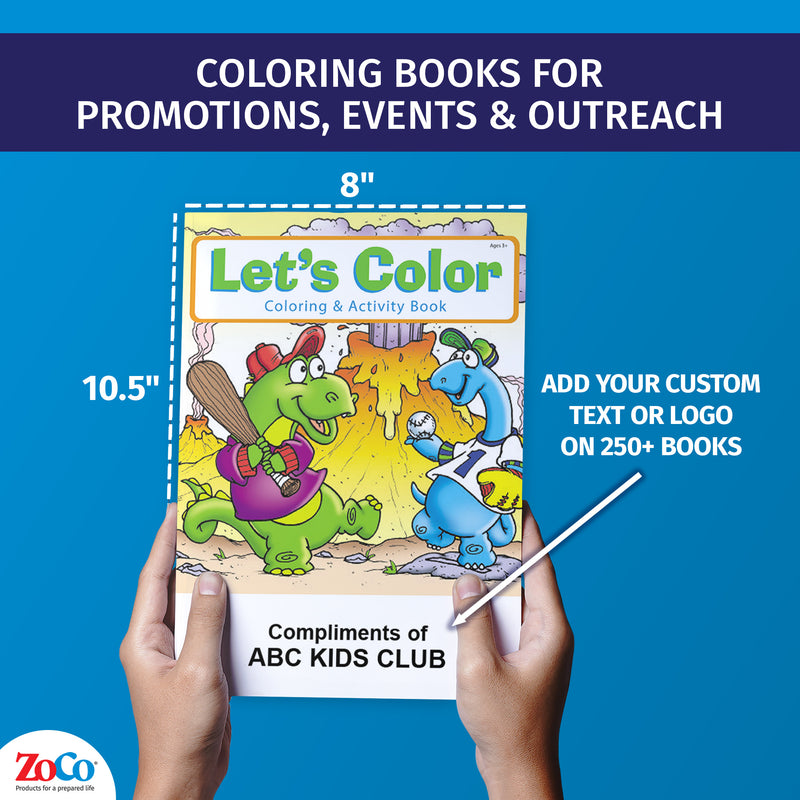 Kids coloring book with simple fun coloring activities