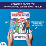 American Heroes kids coloring book about important people in U.S. history