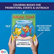 Kids coloring book with fun friendship themed activities