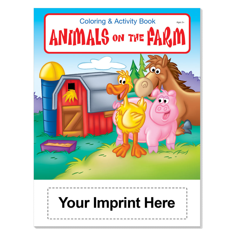 Custom farm animal coloring books for schools farms and community events