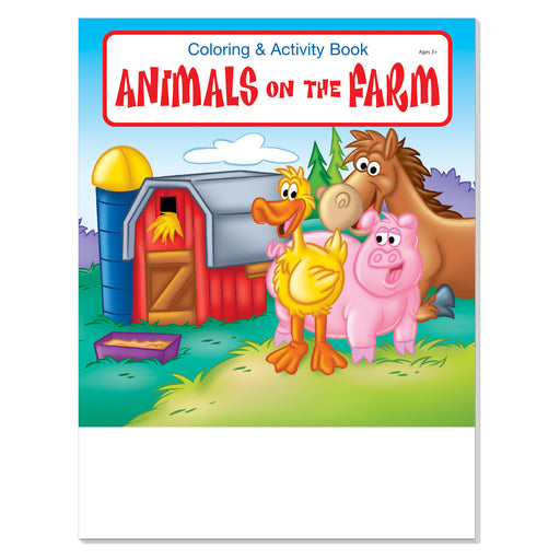 Animals on the Farm coloring and activity book for kids