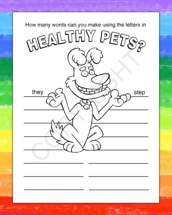 ZoCo - Healthy Pets are Happy Pets - Coloring & Activity Books