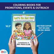 Kids restaurant coloring book with food themed activities