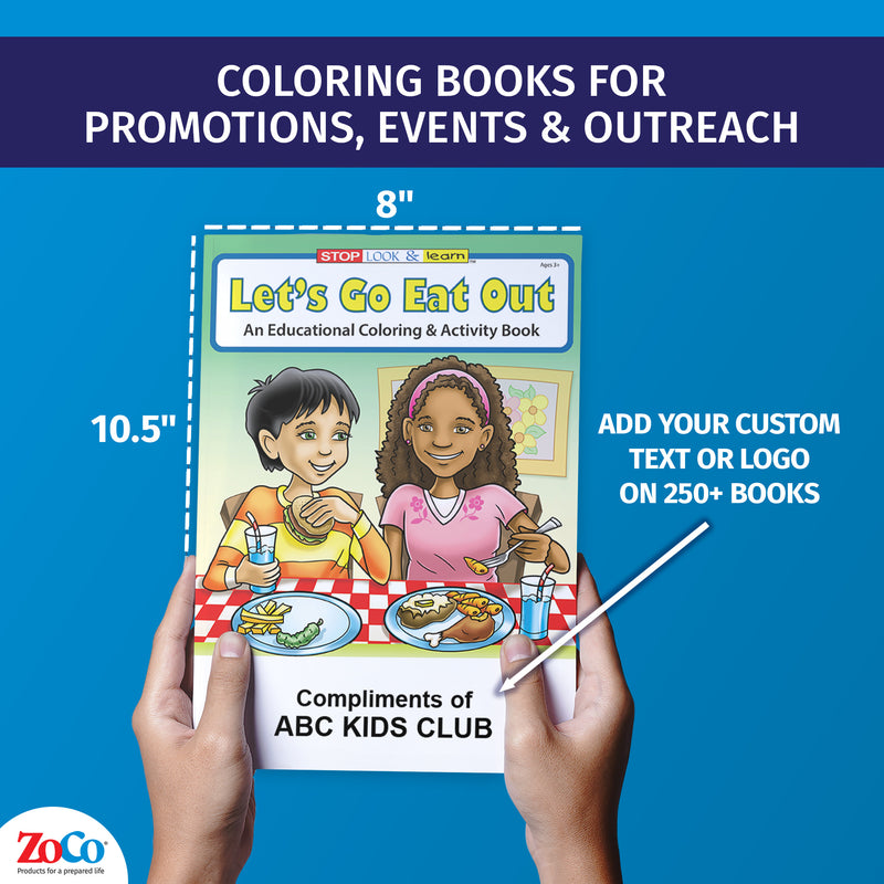 Kids restaurant coloring book with food themed activities
