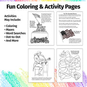 Custom patriotic coloring books for schools museums and community events