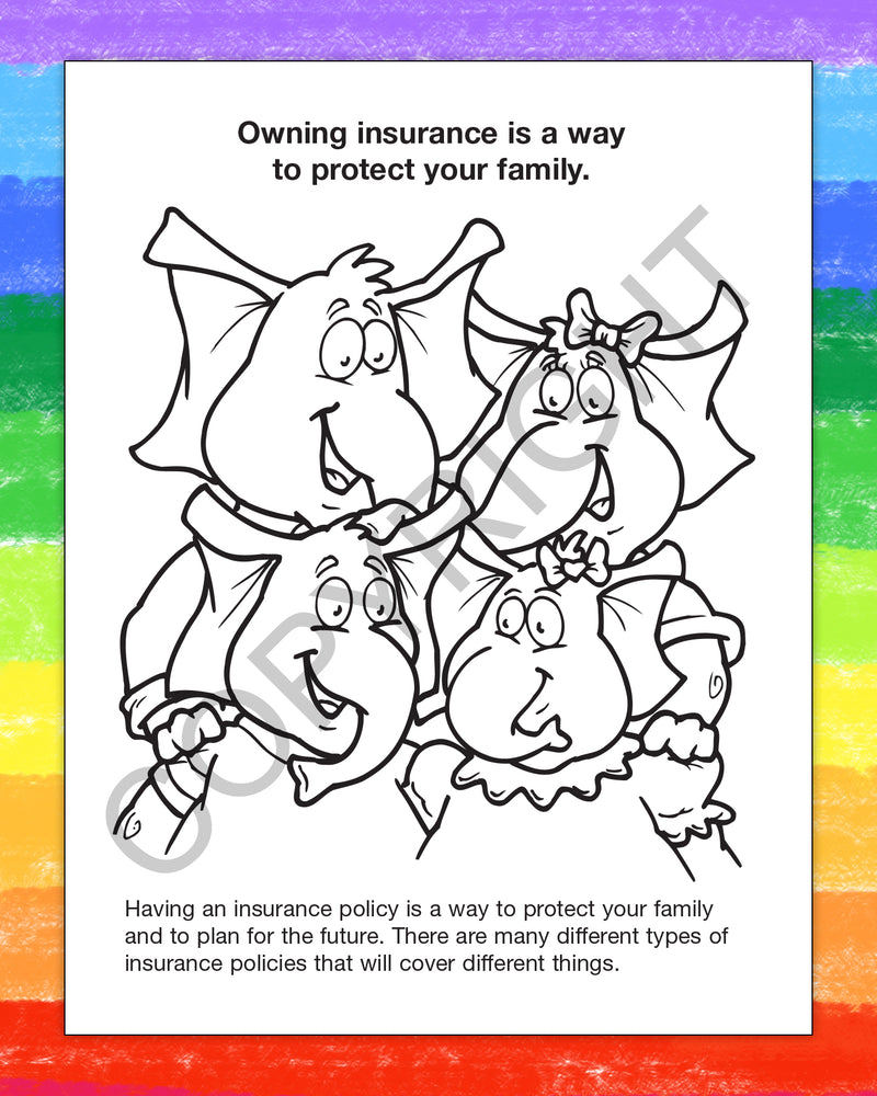 ZoCo - We All Need Insurance - Coloring & Activity Books