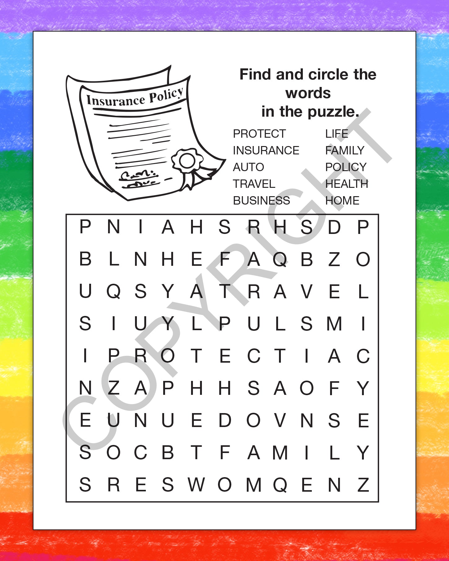 We All Need Insurance - Kids Coloring & Activity Books - 8