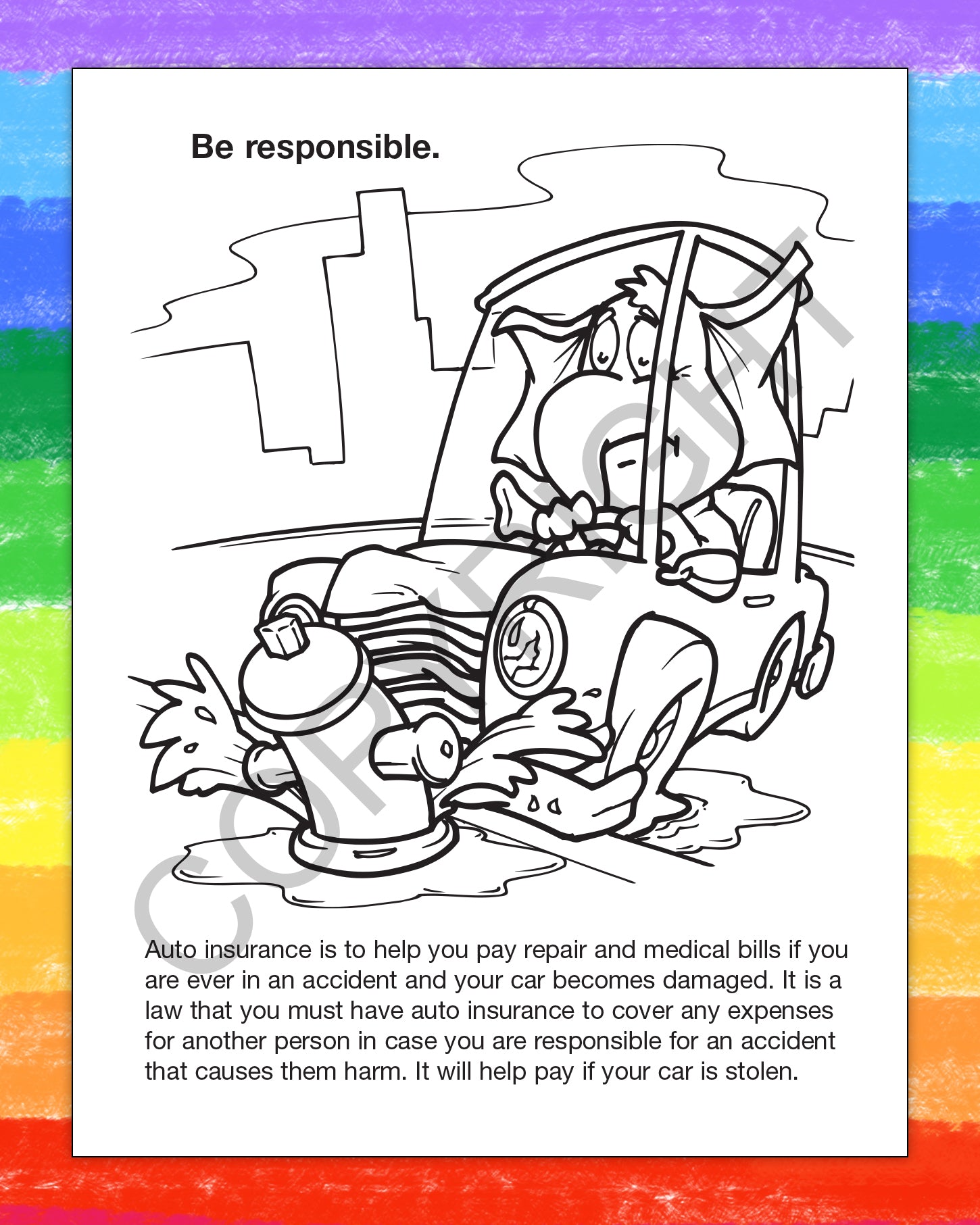 We All Need Insurance - Kids Coloring & Activity Books - 8