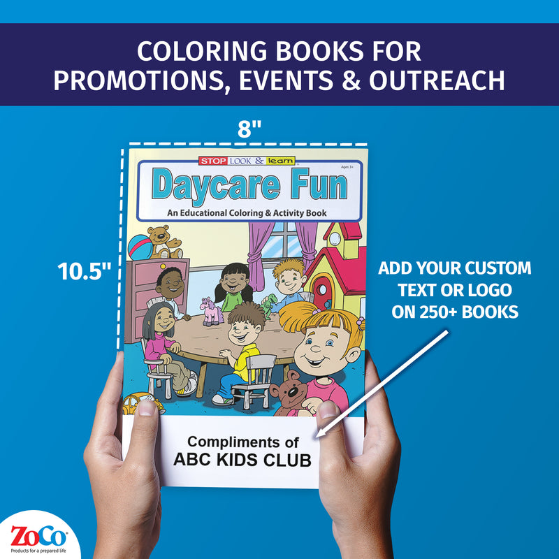 Daycare coloring book for kids with fun preschool activities