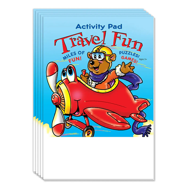 Travel Fun - Kids Mini Activity Pads - 5.25" x 7.75" (Min.Qty 50)