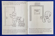 Inside pages of A Visit to the Fire Station kids coloring and activity book