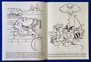 Pool safety coloring page teaching children safe swimming habits