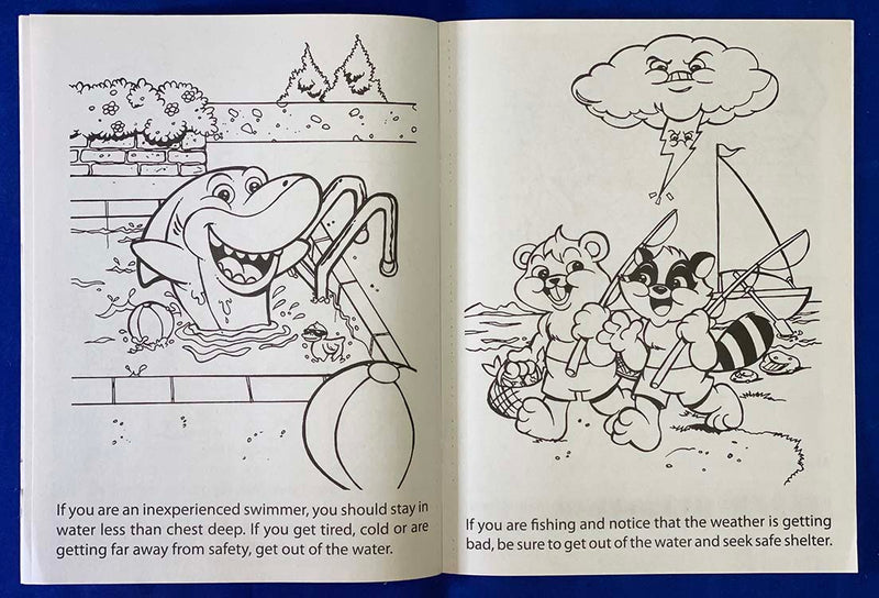 Pool safety coloring page teaching children safe swimming habits