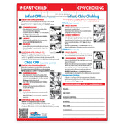 Infant and child CPR and choking magnetic quick reference card