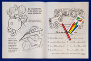 School bus safety coloring book inside pages for kids