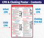 CPR & Choking First Aid Poster in SPANISH - Infant, Child, and Adult - Laminated