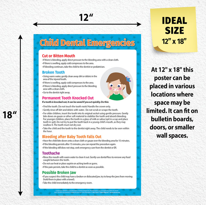 Kids Dental Emergencies Poster