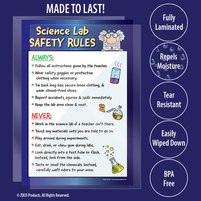 Science Lab Safety Rules Poster