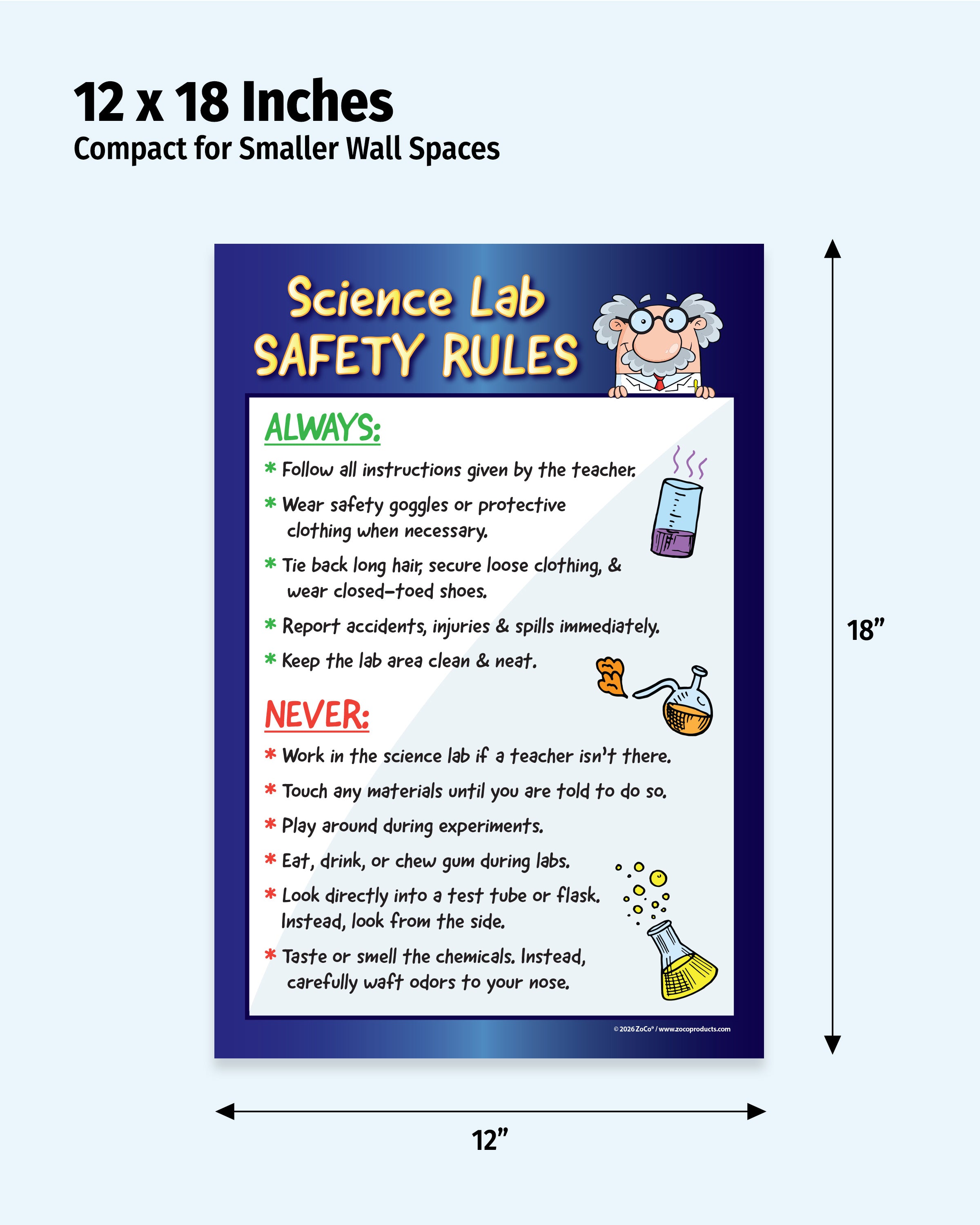Scientific Method + Lab Safety Posters — Laminated 2-Pack — ZoCo