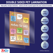All posters are manufactured with double sided 3 mil thick encapsulated lamination - ZoCo Products