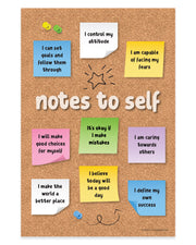 Notes to Self — Laminated Inspirational Poster — 12 × 18