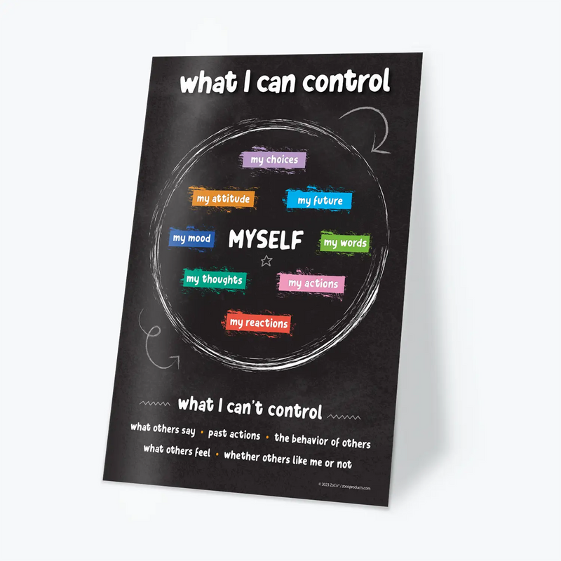 Things I Can Control - Laminated Growth Mindset Poster - 12"x18"