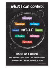 What I Can Control — Laminated Growth Mindset Poster — 12 × 18