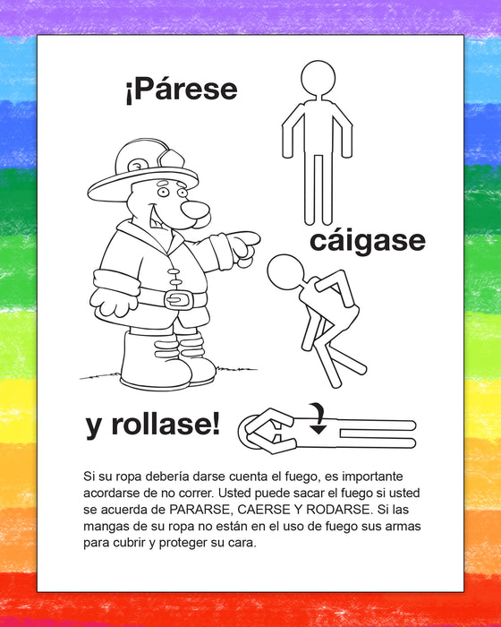 ZoCo - Practice Fire Safety (Spanish Version) - Coloring & Activity Books