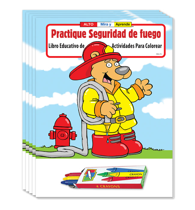 ZoCo - Practice Fire Safety (Spanish Version) - Coloring & Activity Books