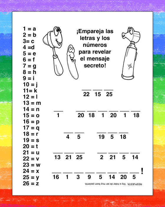 ZoCo - Your Hospital Cares About You (Spanish Version) - Coloring & Activity Books