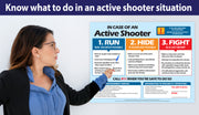 Active Shooter (Run, Hide, Fight) Posters