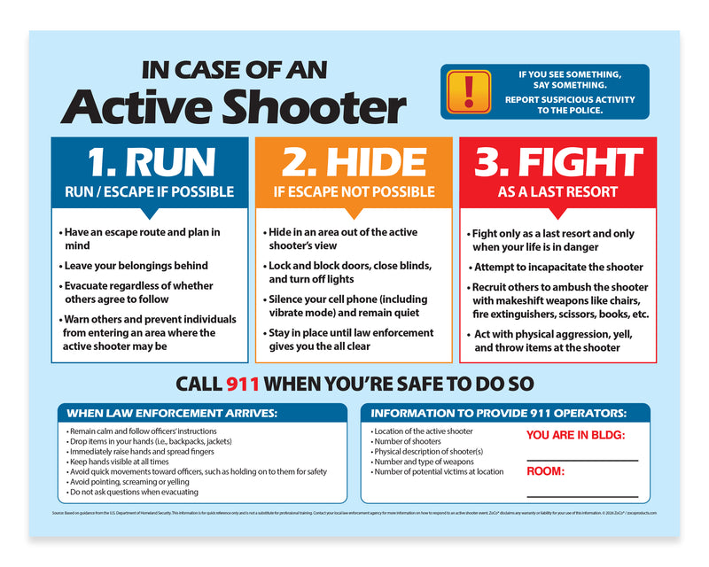 Active Shooter - RUN HIDE FIGHT Poster