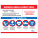 Sudden Cardiac Arrest (SCA) First Aid Poster - 17"x22" - Laminated