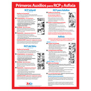 CPR & Choking First Aid Poster in SPANISH - Infant, Child, and Adult - Laminated