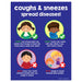 Coughs and Sneezes Spread Diseases Poster - 17"x22" - Laminated