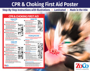 CPR & Choking: Infant, Child, and Adult - Laminated First Aid Poster