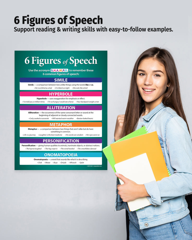Figures of Speech — Laminated Language Arts Poster — 17 × 22