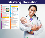 Infant & Child CPR, Choking, Poisoning & Burns First Aid Poster - Laminated