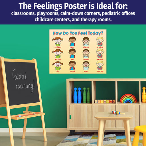 Kids Feelings / Emotions - Laminated Poster 