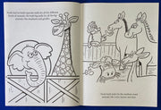 Inside pages of Noah’s Ark kids coloring and activity book