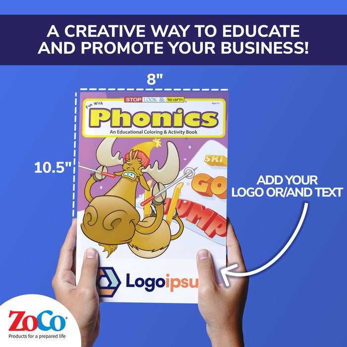 ZoCo - Fun With Phonics - Preschool Learning Coloring & Activity Books