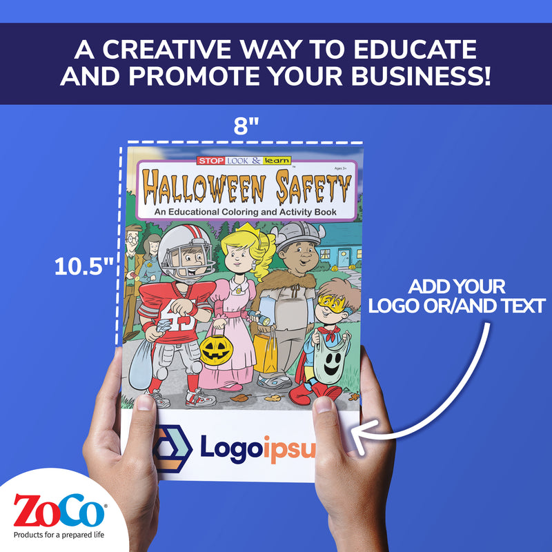 Halloween Safety - Kids Coloring & Activity Books - 8" x 10.5"