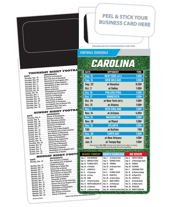 2023 Pro Football Sports Schedule Magnets - CAROLINA
