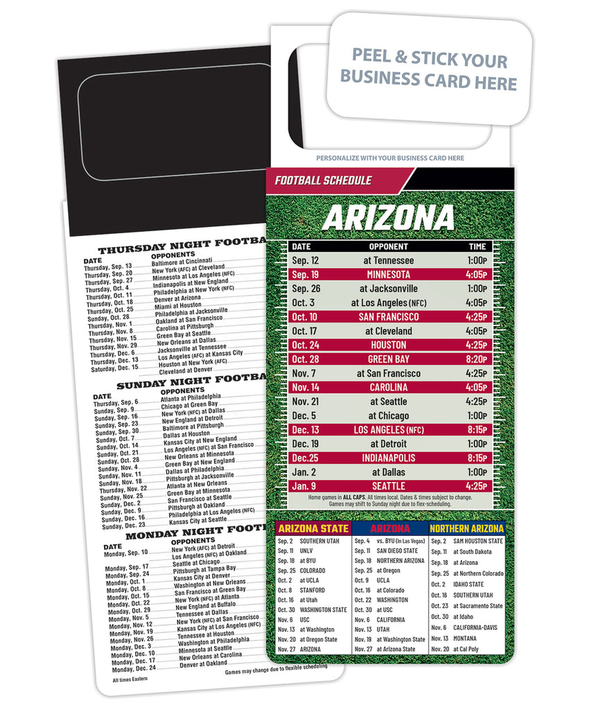 Custom Arizona Cardinals Football Schedule Magnets, Free Samples