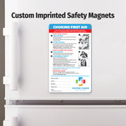 Choking First Aid - Mini Quick Reference Cards w/ Magnet & Marker - Add Your Imprint