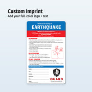Earthquake safety information card 