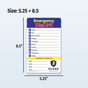 Emergency Numbers - Mini Quick Reference Cards w/ Magnet & Marker