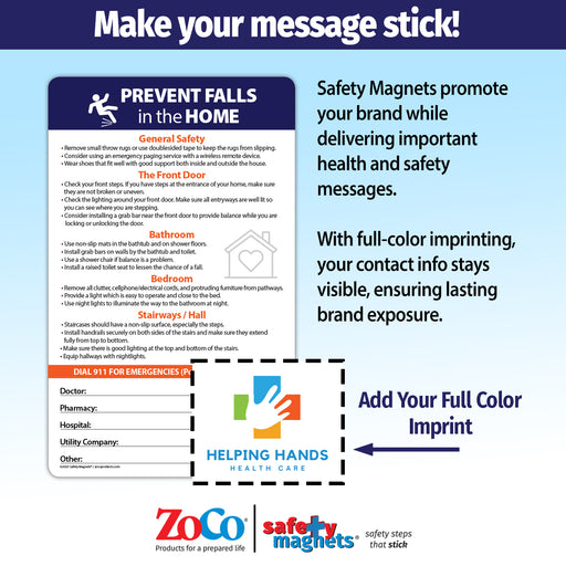 ZoCo - How to Prevent Falls in the Home - Laminated Card - by Safety Magnets