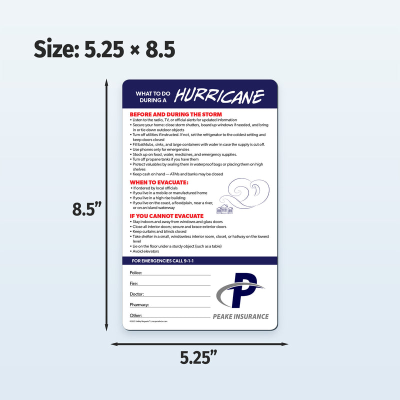 Hurricane preparedness guide - custom Safety Magnet